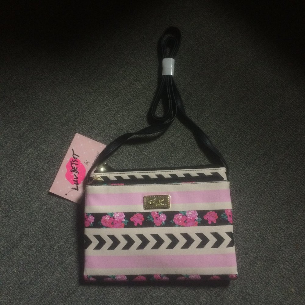 Amazing 50% off! Cute Luv Betsey by Betsey Johnson Crossbody - Multi ,Pink Multi